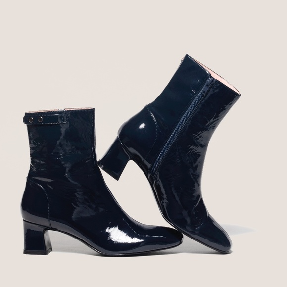 Wyn Boot in Dark Navy/Ink PatentLeather - Picture 2 of 2